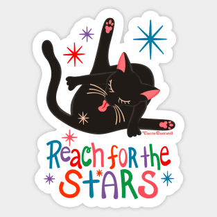 Reach For The Stars - Funny Cat Butt Sticker